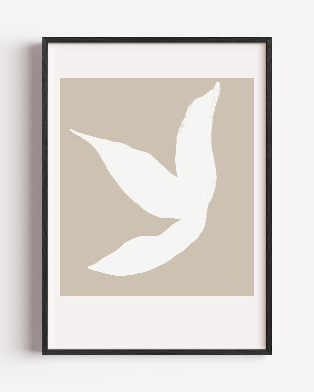 Minimalistische Bladvorm – kleurrijke abstracte portret poster als wanddecoratie