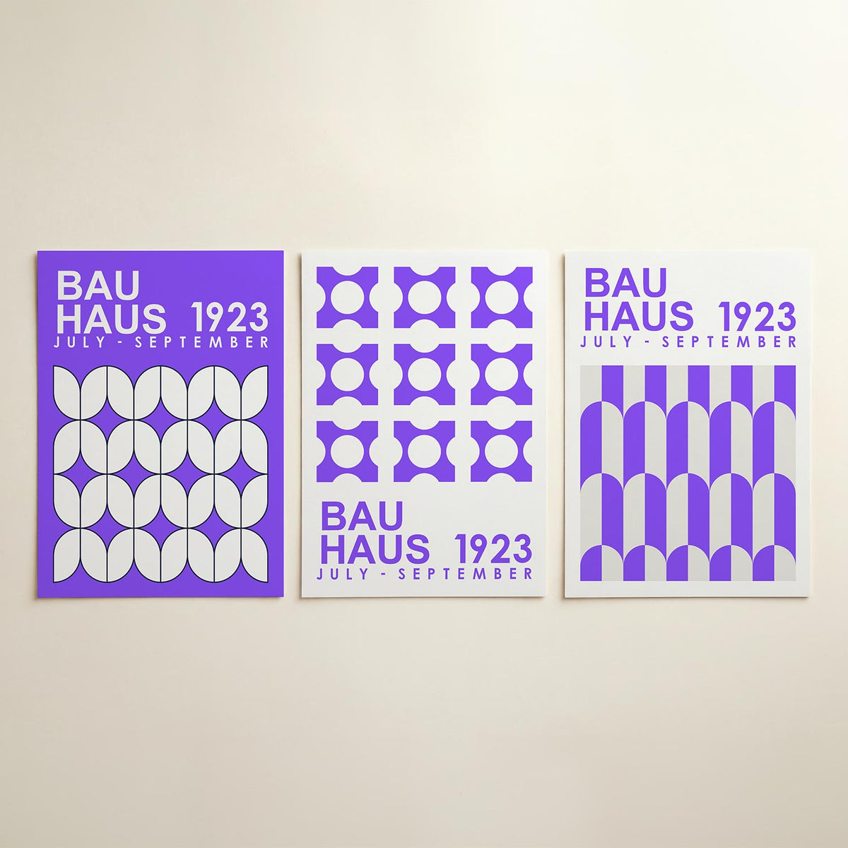 Vorm en kleur posterset – detailweergave – deze posterset in drie delen toont een speelse