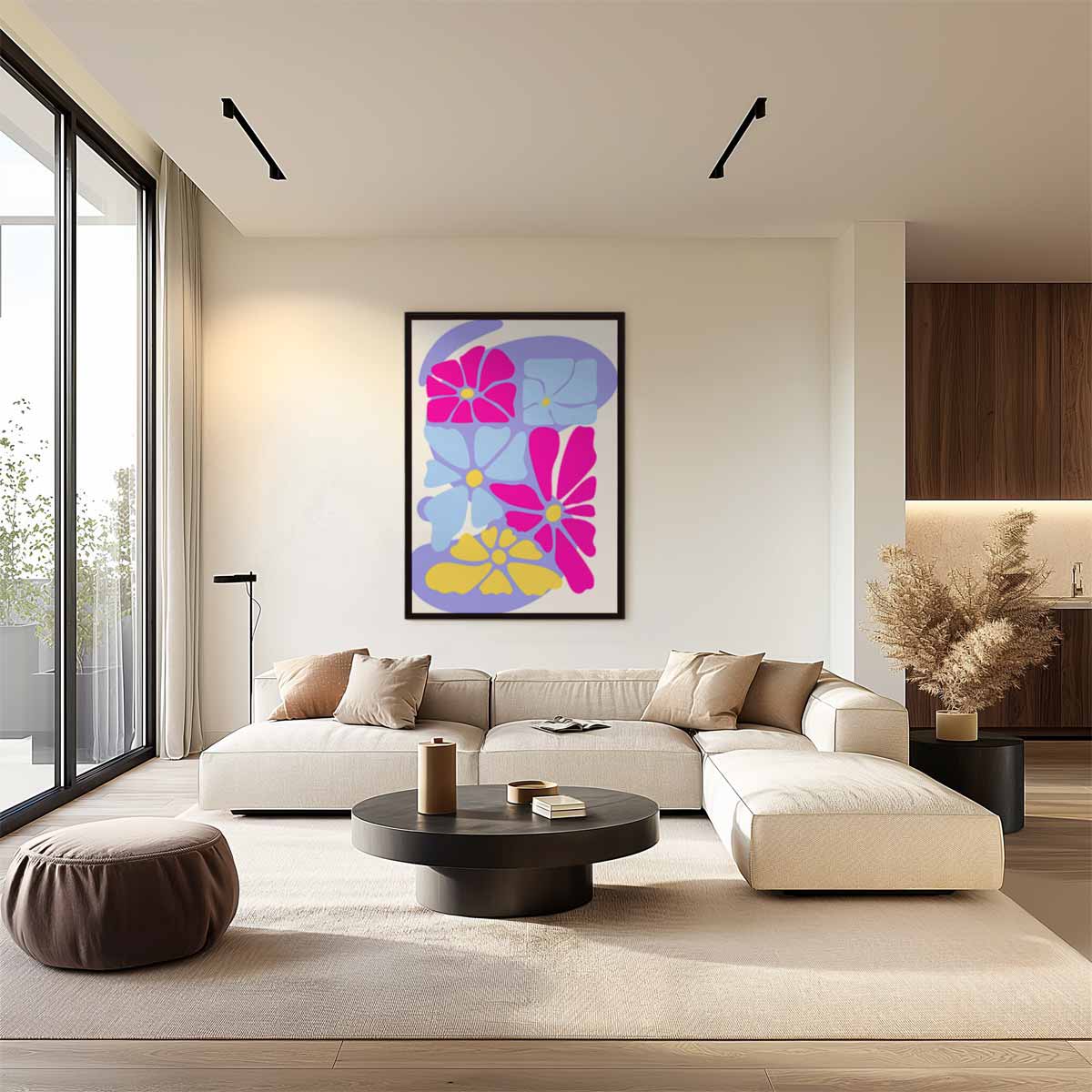 Vrolijke Bloemenpracht – staand kunstwerk voor modern interieur