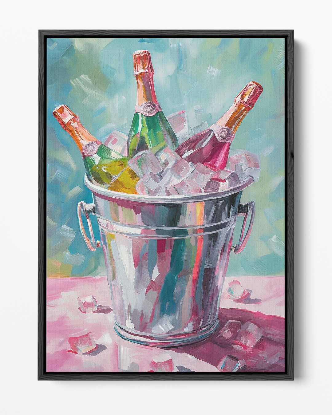 Verfrissende Bubbelstijl – portret kunstwerk als wanddecoratie