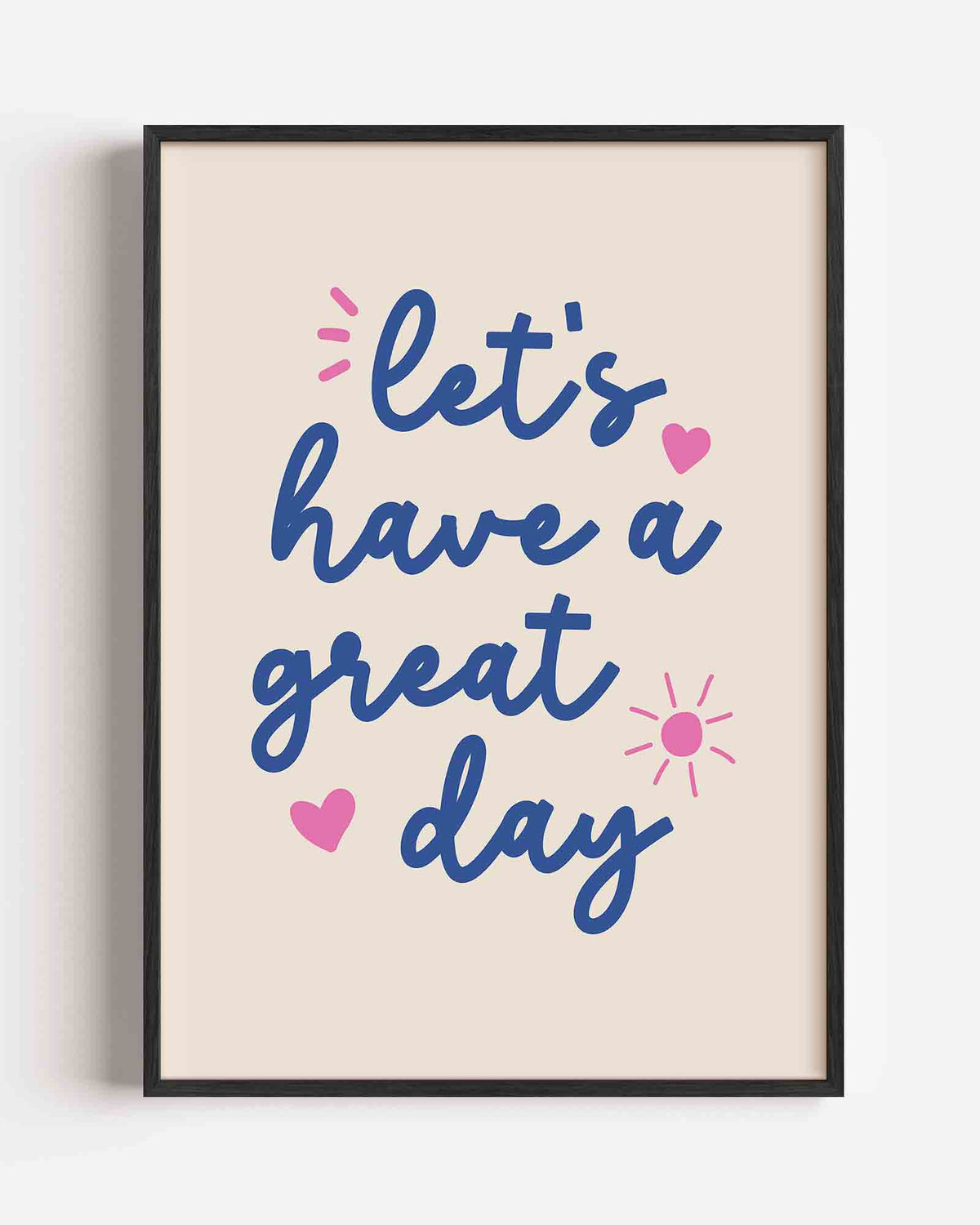 Let's have a great day – kleurrijke abstracte portret poster als wanddecoratie