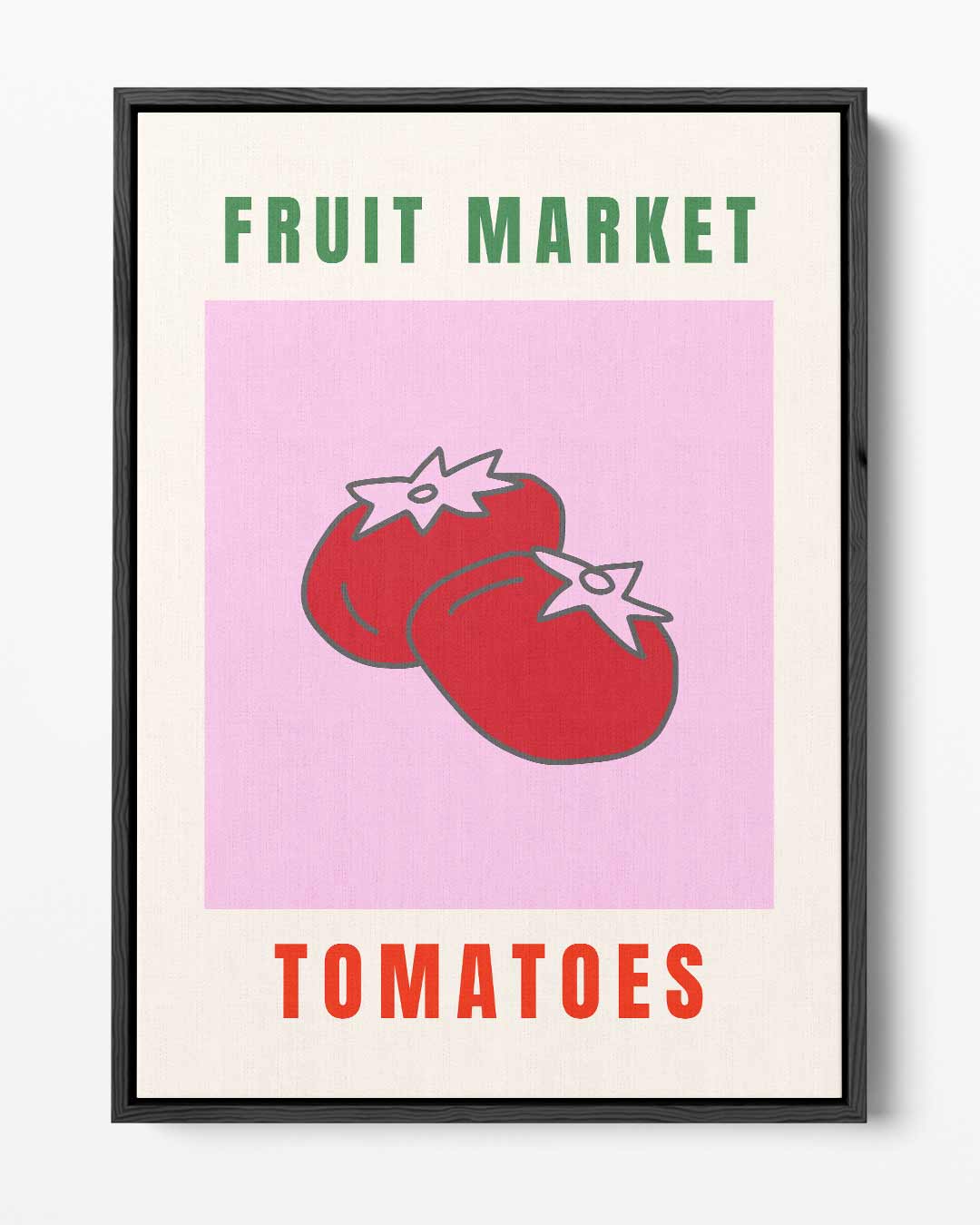 Fruit Market Tomaten Poster – portret kunstwerk als wanddecoratie