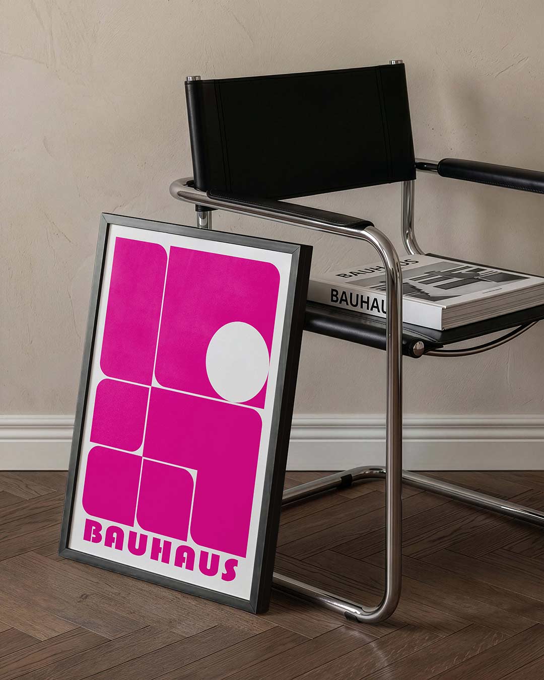 – staande Bauhaus poster voor aan de muur