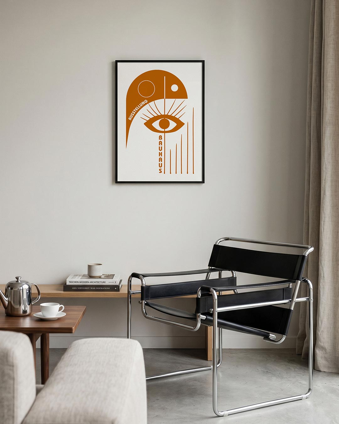 – geometrische Bauhaus poster in staand formaat