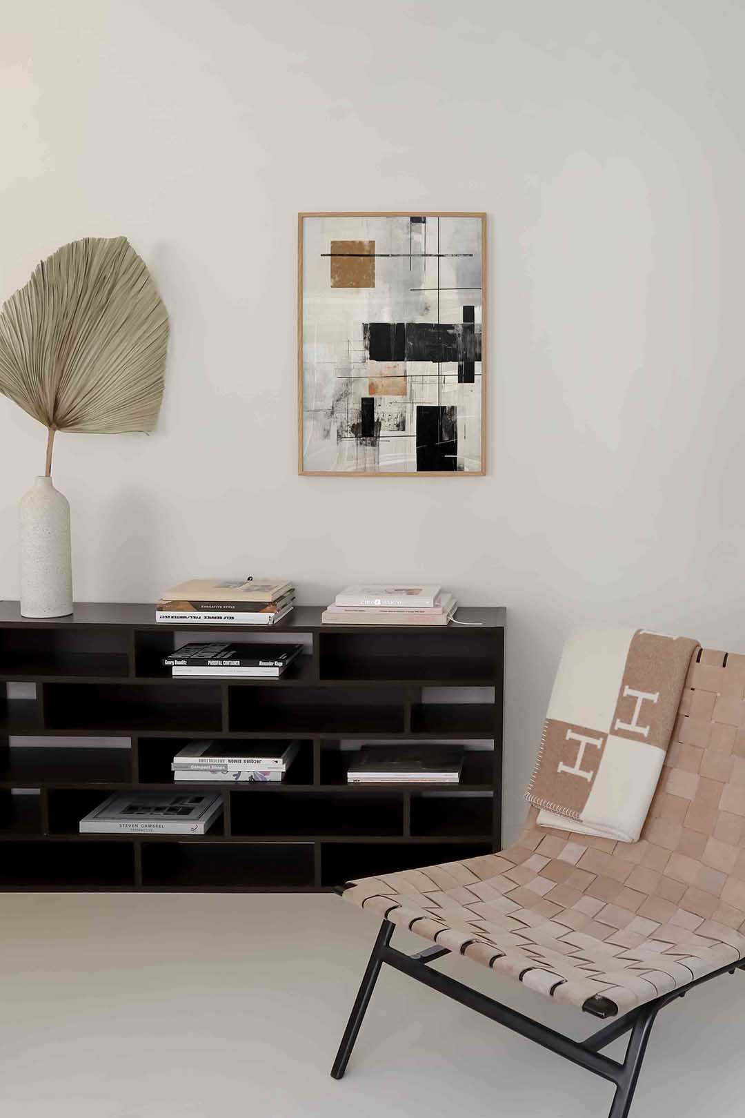 Abstracte vormen – zachte abstracte poster in staand formaat