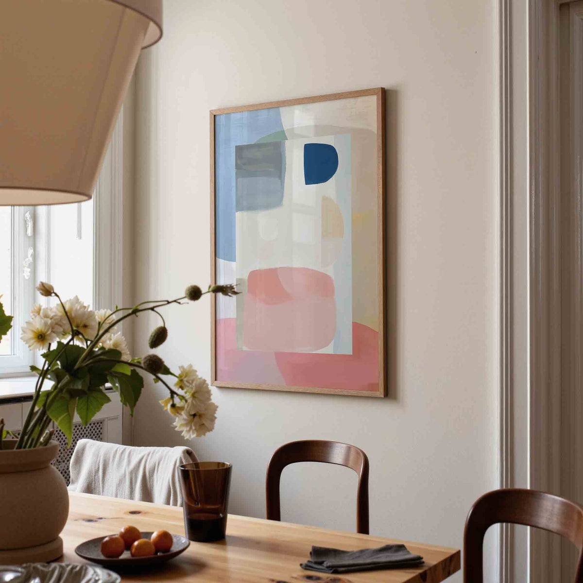Abstracte vormen – kunst en design poster in portret formaat