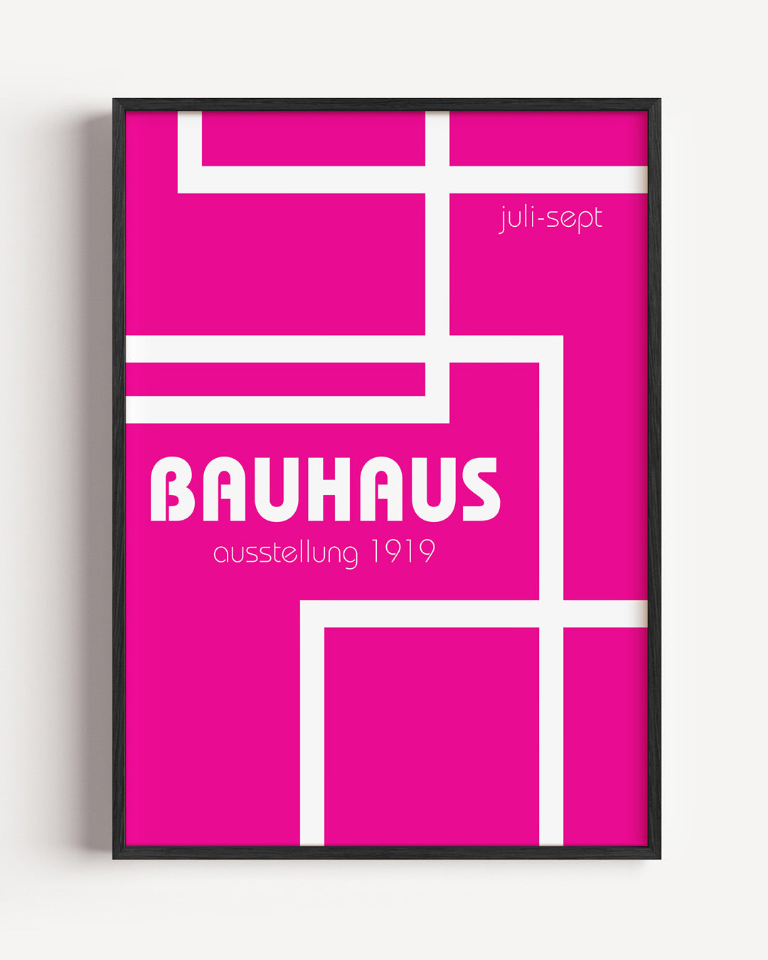 Lijnen en kleurvlakken – staande Bauhaus poster als wanddecoratie