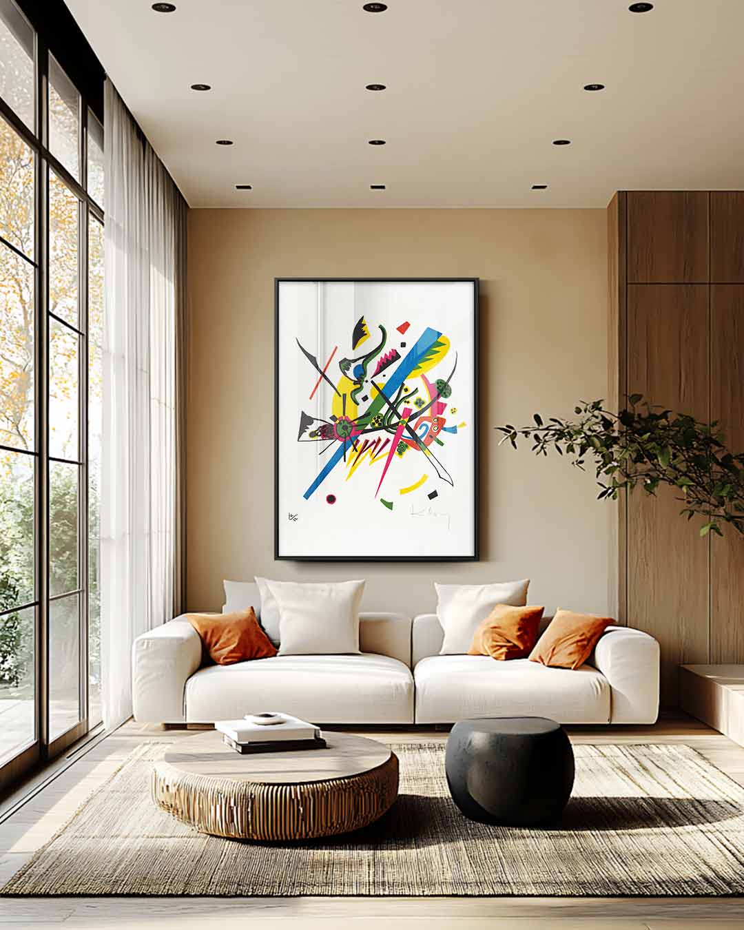 Vrolijke Kleurenexplosie – staand kunstwerk voor modern interieur