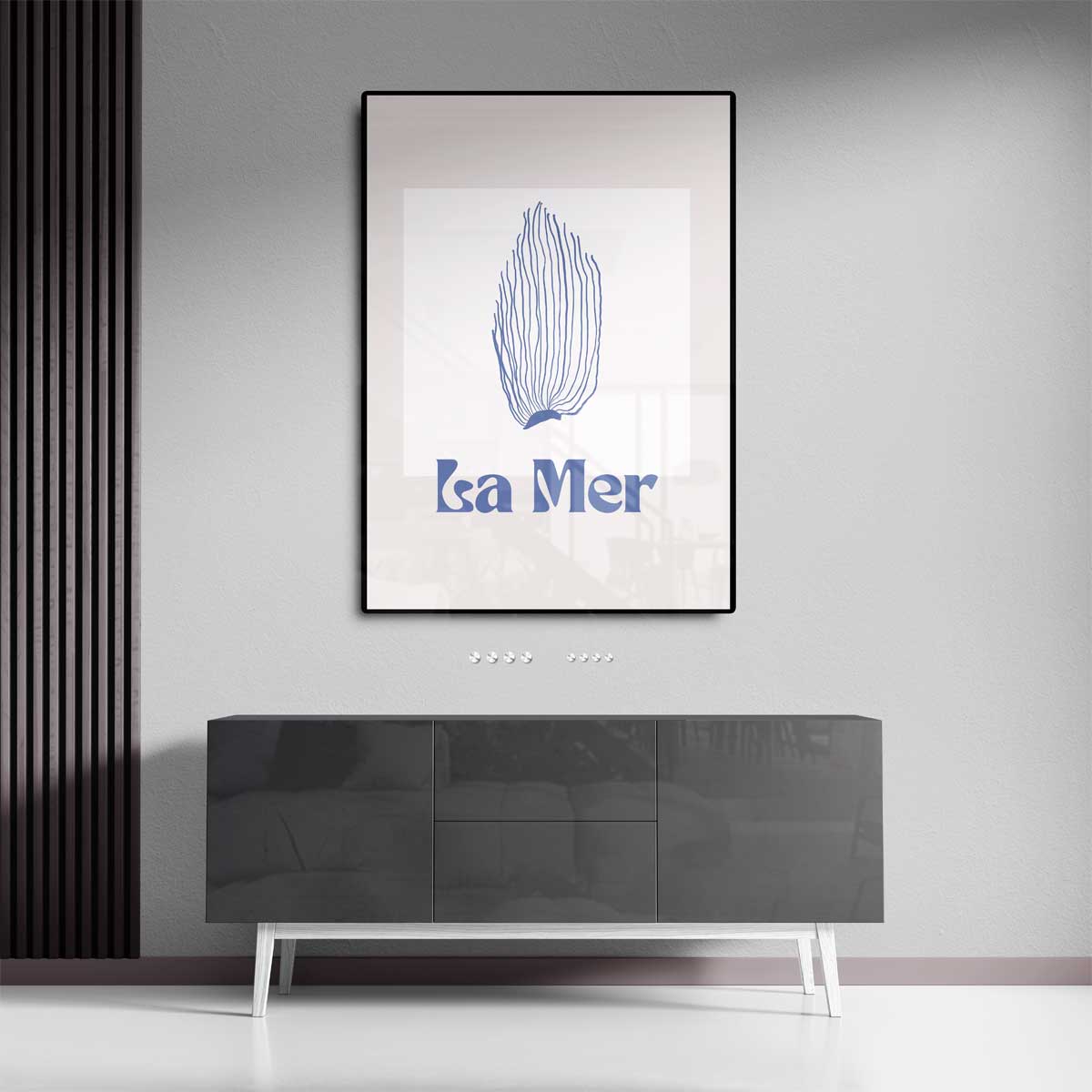 La Mer Zeewierprint – canvas wanddecoratie in portret formaat