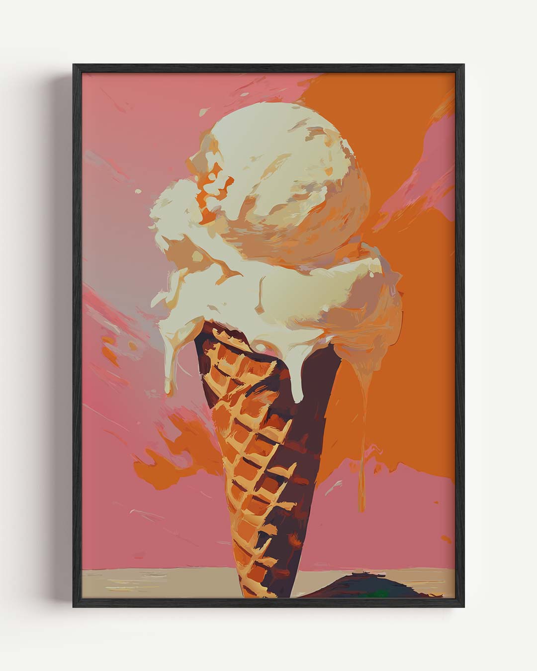 Zomers IJsje – keuken portret poster als wanddecoratie
