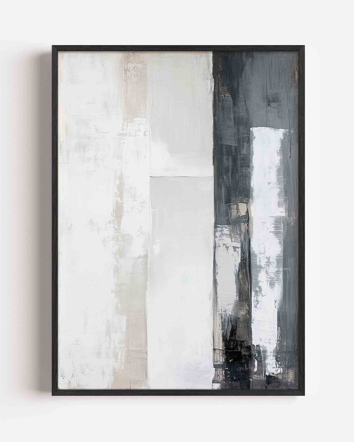 Abstracte grijstinten – abstracte portret poster als wanddecoratie