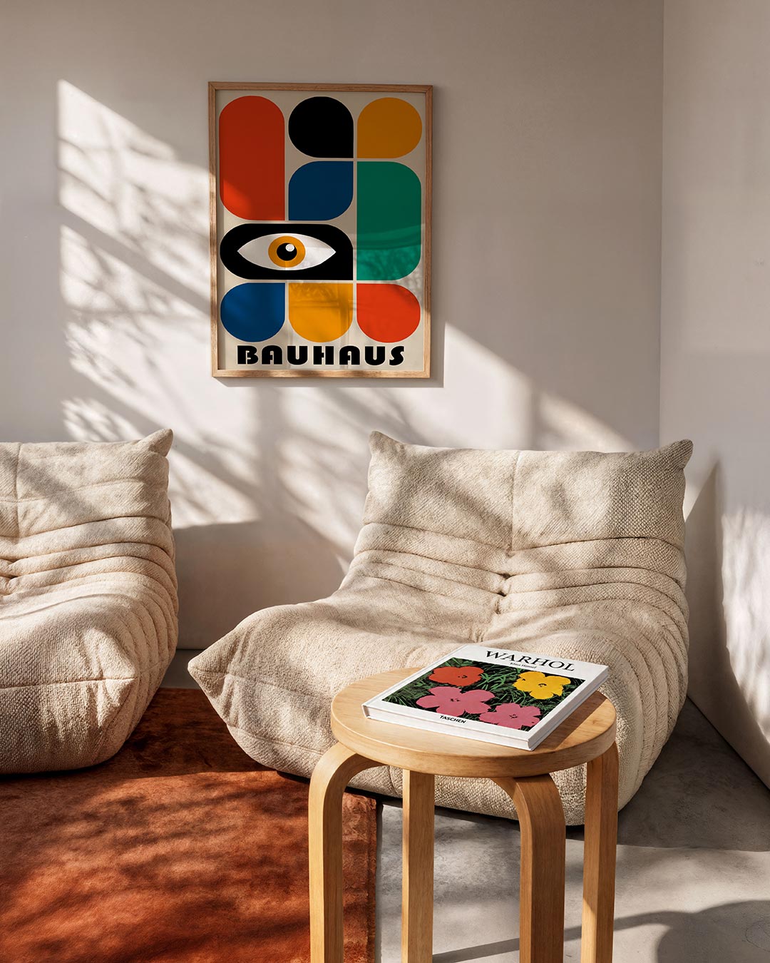 Vorm en kleur – geometrische Bauhaus poster in staand formaat