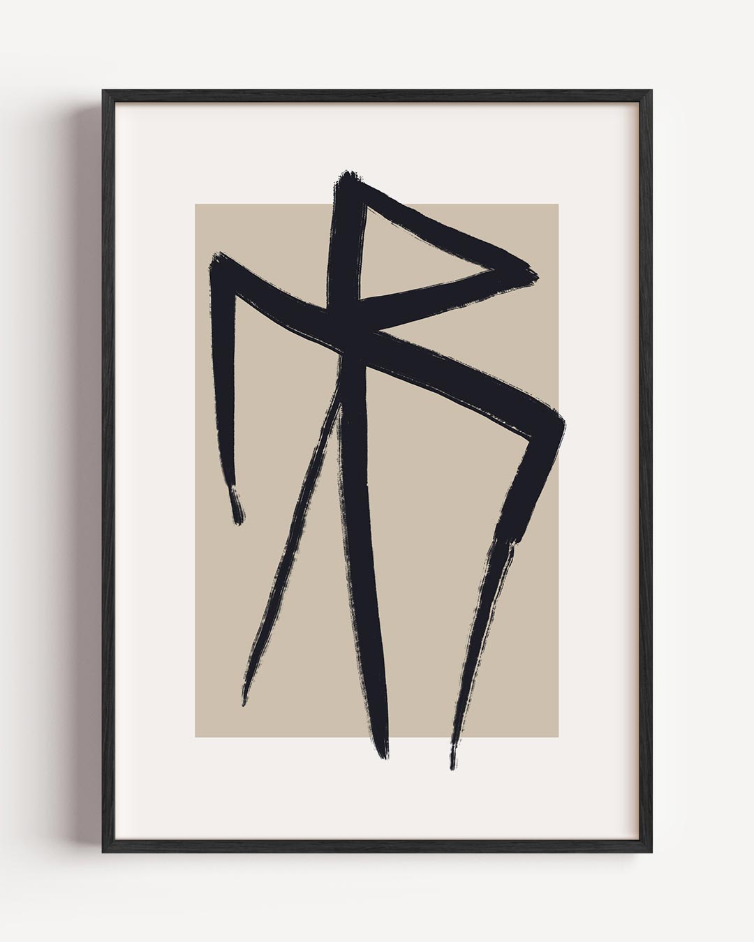 Moderne Abstracte Kunstposter – abstracte portret poster als wanddecoratie