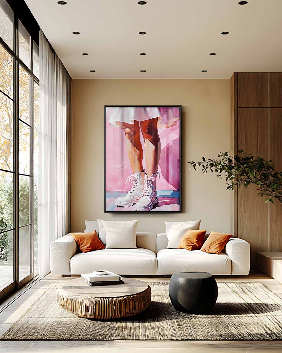Stijlvolle Stoere Schoenen – staand kunstwerk voor modern interieur