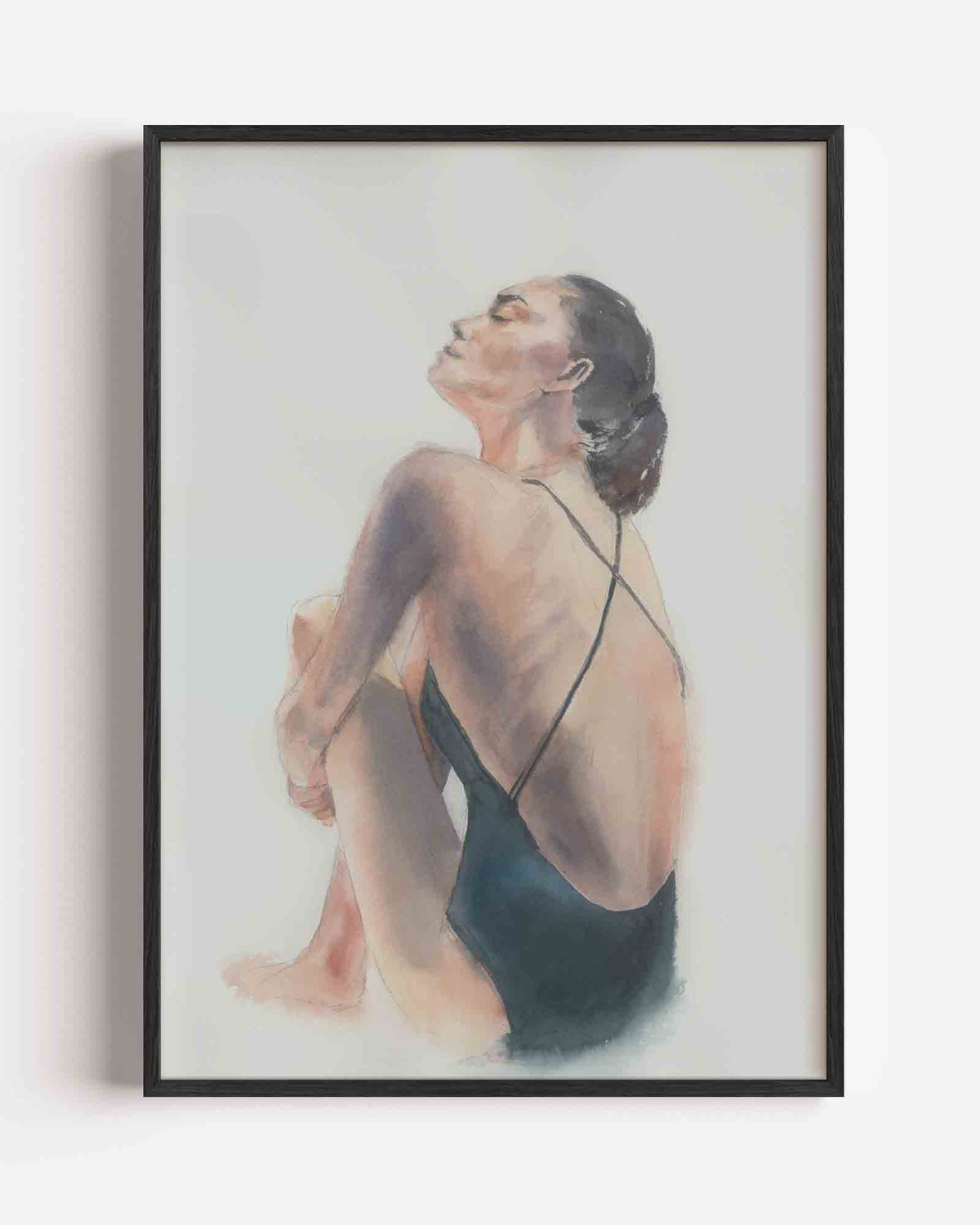 Vrouw in badpak – Élan Féminin portret poster als wanddecoratie