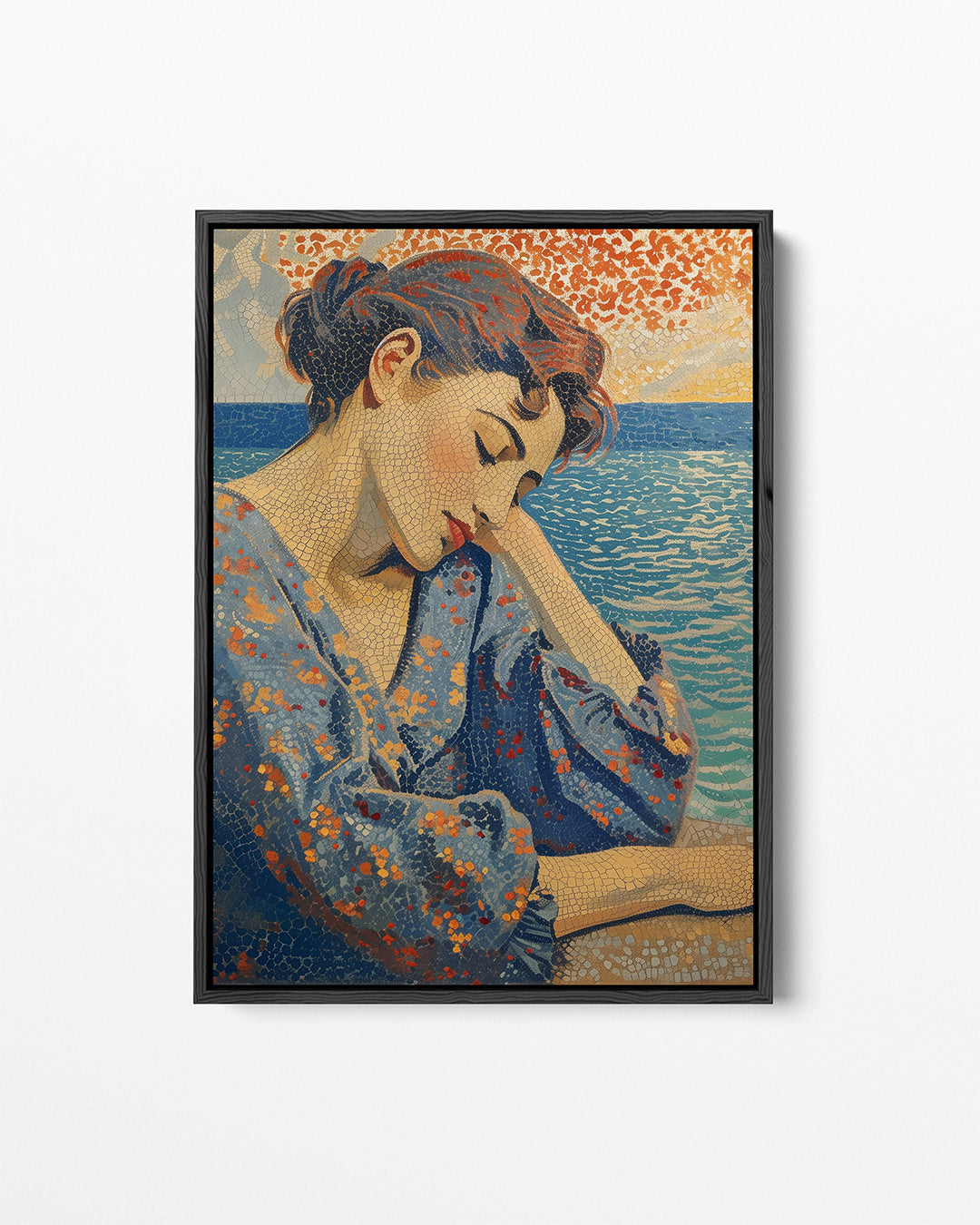 Dromerige mozaïek vrouw – staand wanddecoratie kunstwerk