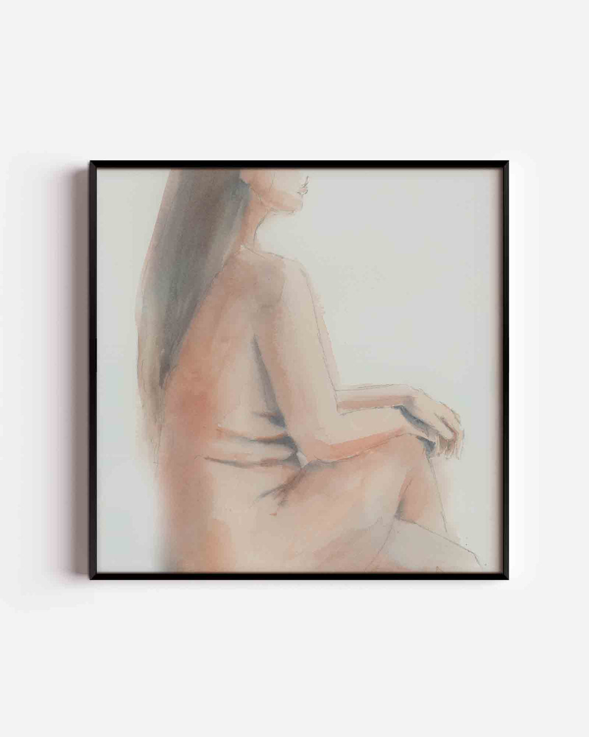 Zittende figuur – vrouwelijk portret als vierkante poster