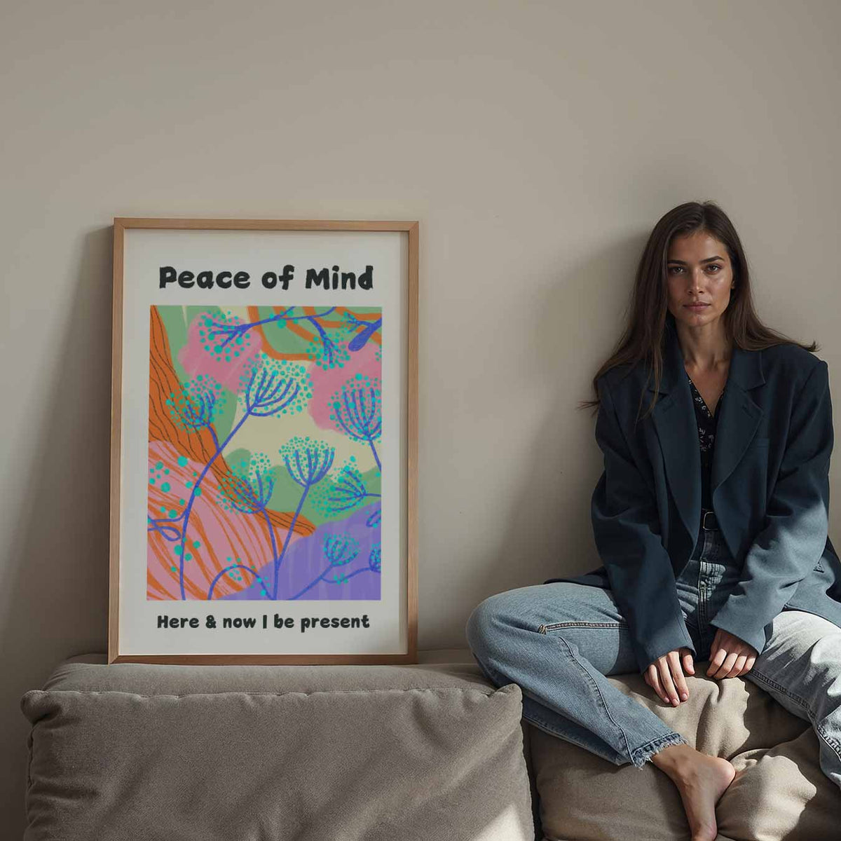 Peace of Mind – Streetart wandkunst als portret poster