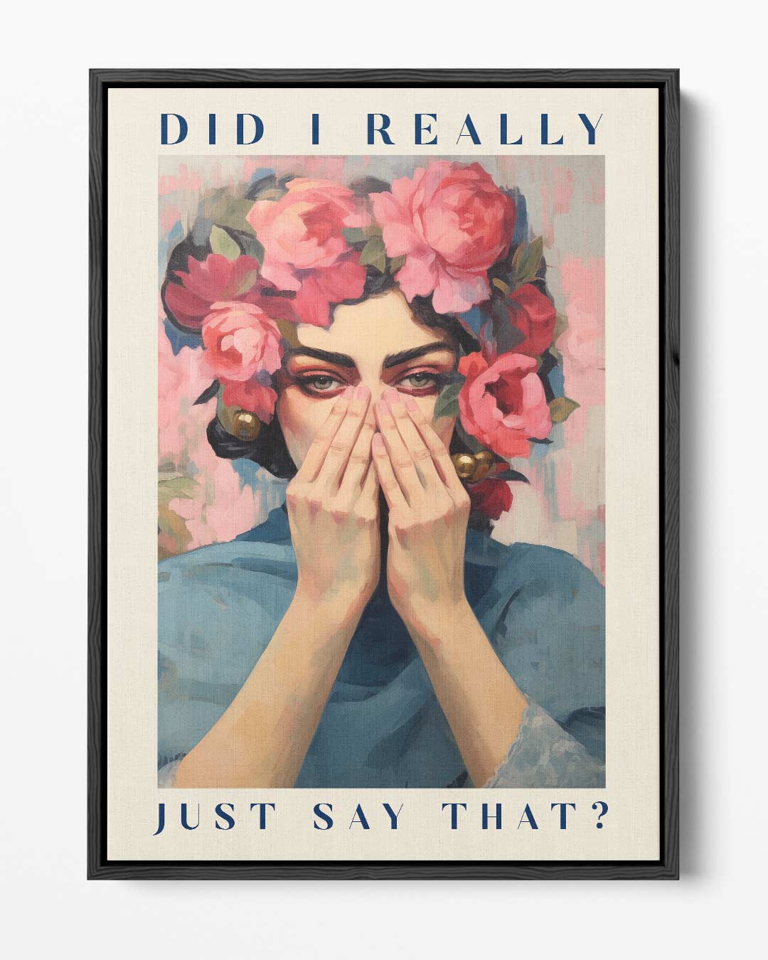 Bloemen Ondertussen – portret kunstwerk als wanddecoratie