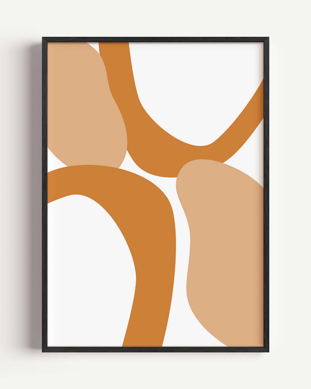 Organische Abstracte Kunstposter – kleurrijke abstracte portret poster als wanddecoratie