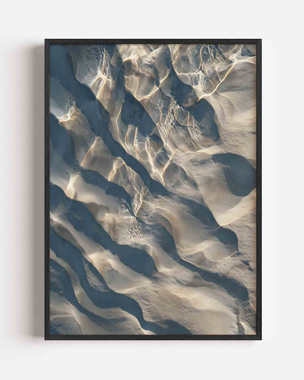 Zand en water reflecties – natuur portret poster als wanddecoratie