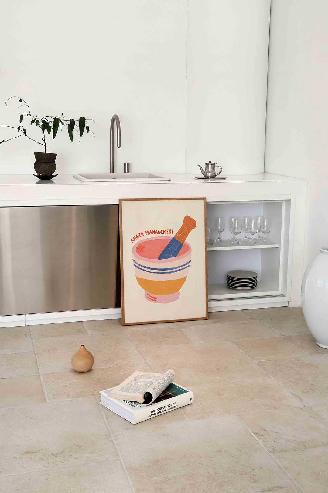 Kom met stamper – culinaire wandkunst als portret poster