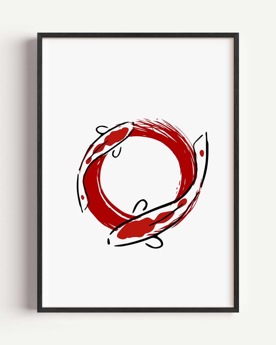 Zen Koi Cirkel – zomer portret poster als wanddecoratie