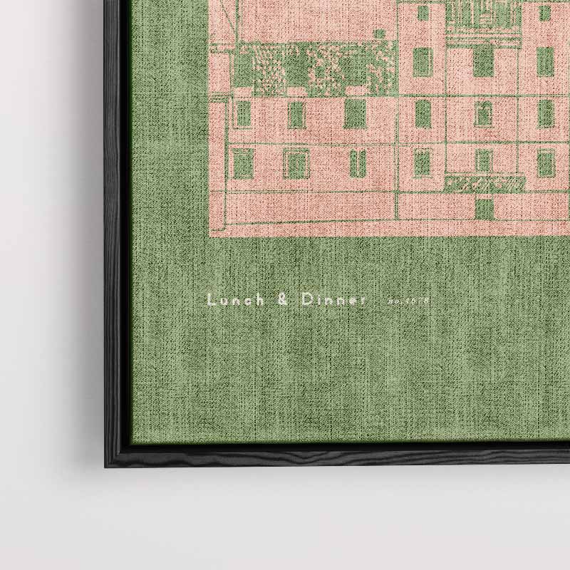 The Sunday Club Menu Illustratie – plexiglas kunstwerk als wanddecoratie