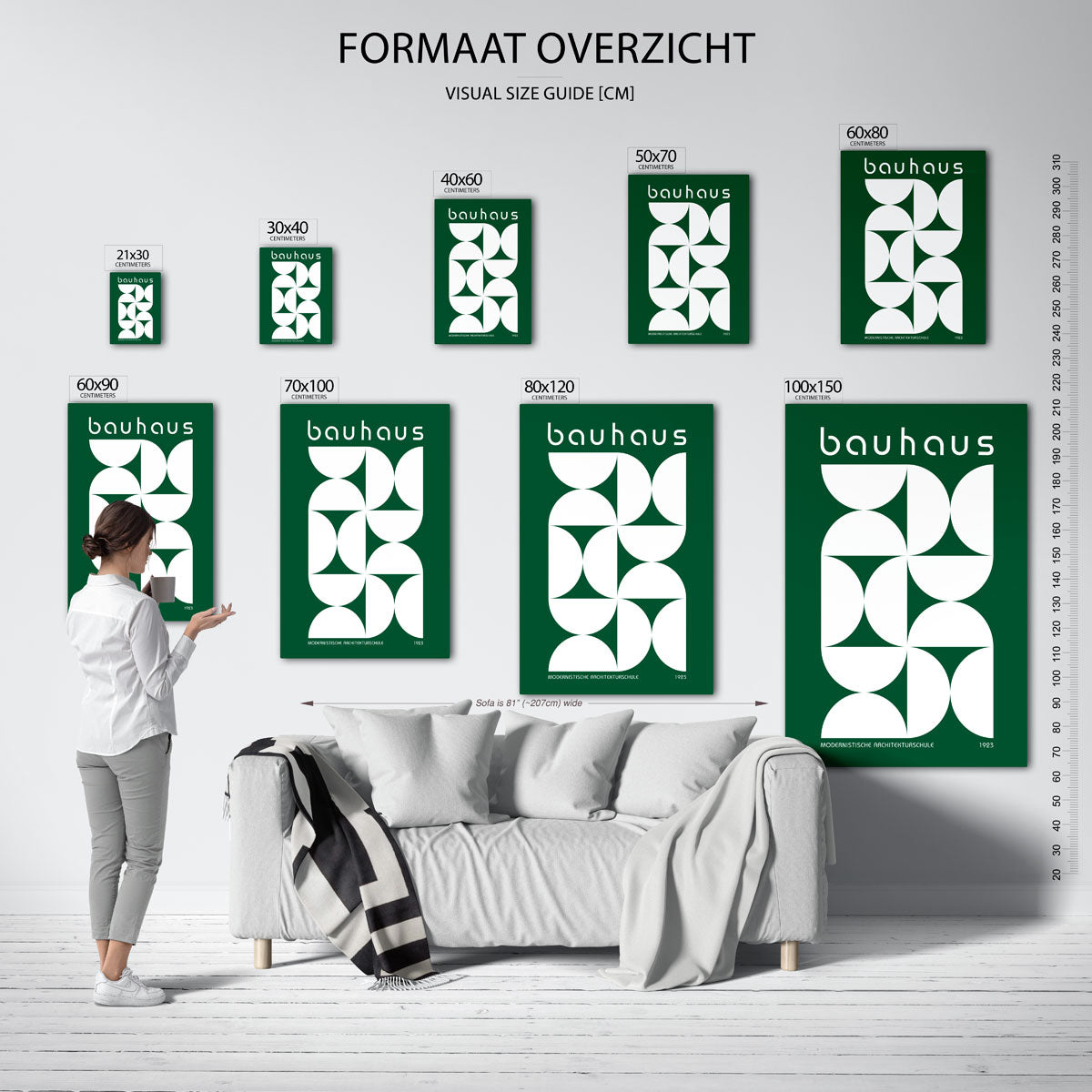 Geometrische vormen – geometrische poster in Bauhaus-stijl van WallArtistic