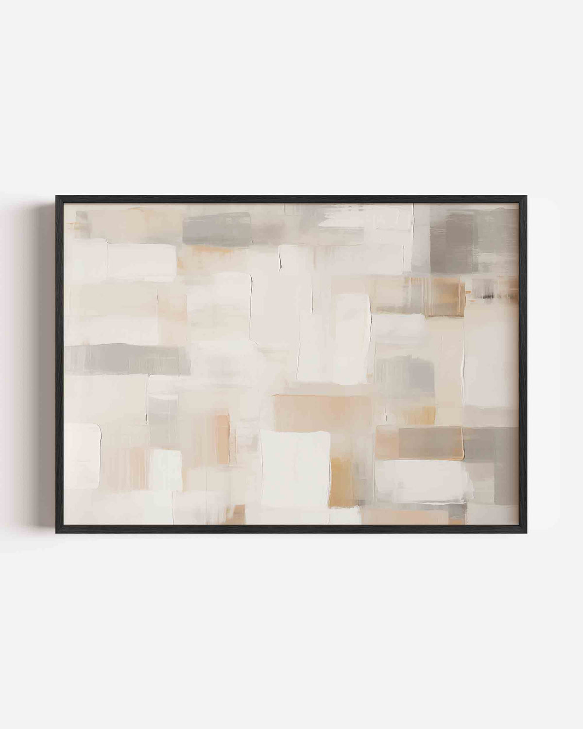 Abstracte beige en grijze vlakken – abstracte landscape poster als wanddecoratie