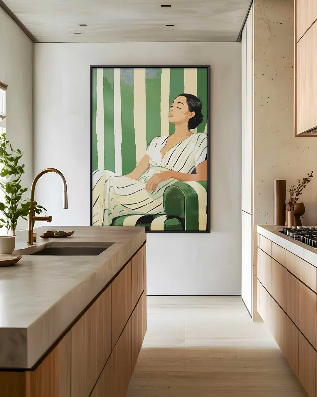 Ontspannen in Stijl – dibond wanddecoratie in staand formaat