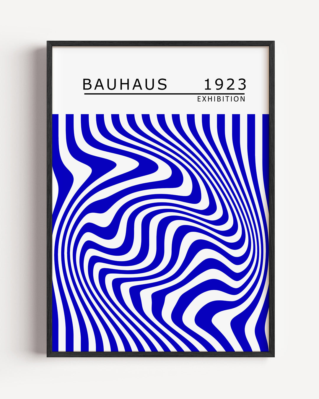 Golvend lijnenspel – staande Bauhaus poster als wanddecoratie