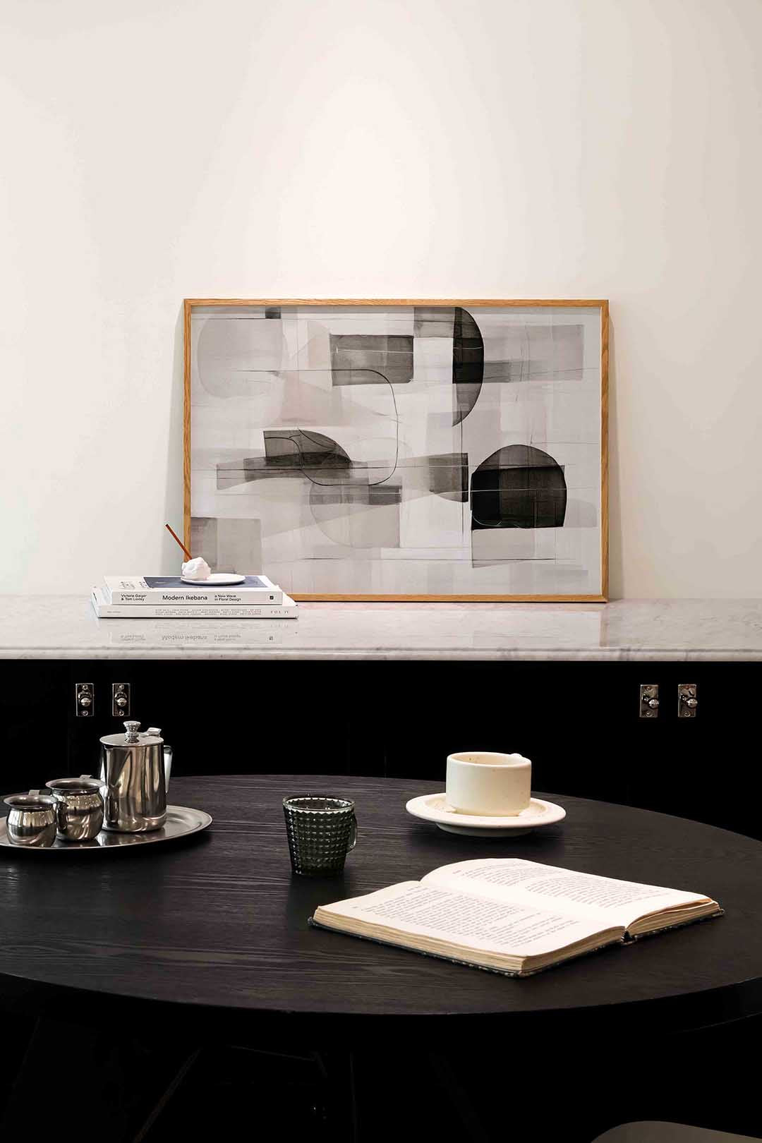 Abstracte vormen – abstracte poster in liggend formaat