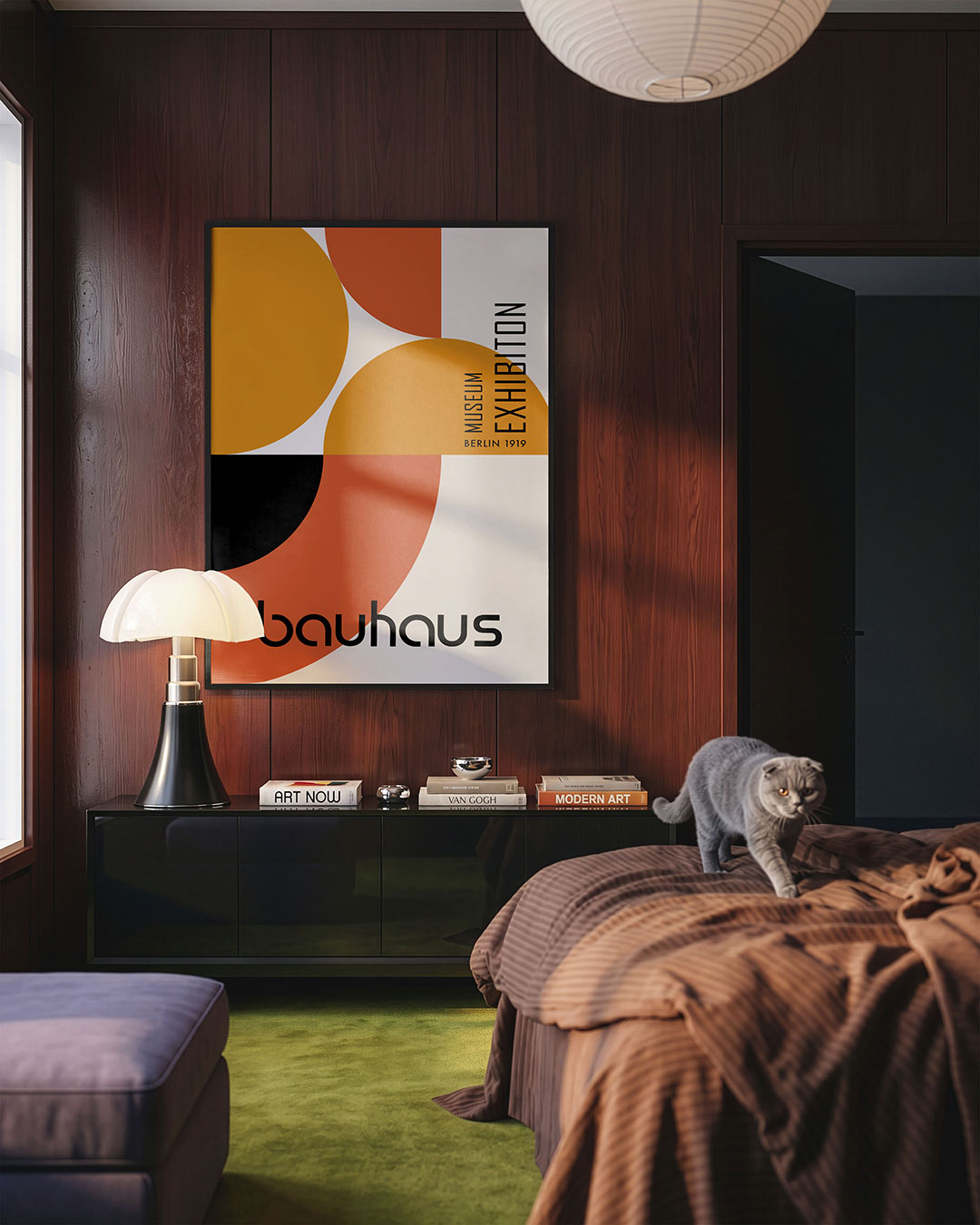Vormen en vlakkenspel – geometrische Bauhaus poster in staand formaat