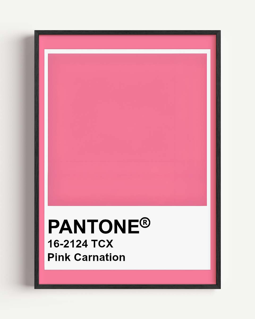 Pantone Pink Carnation – Popart en Streetart portret poster als wanddecoratie