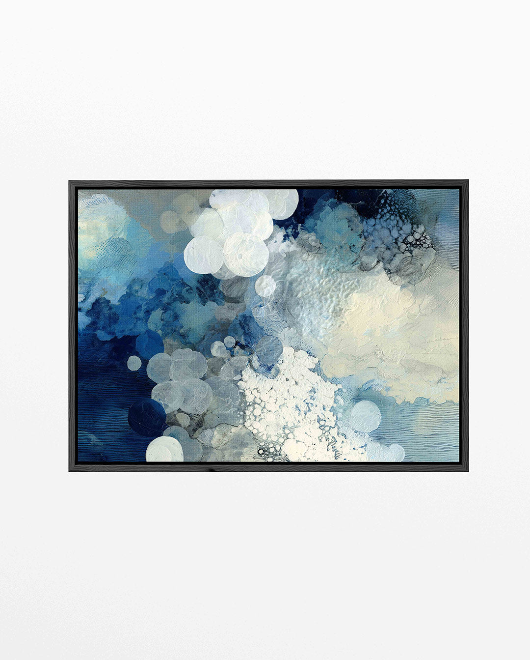 Dromerige kleurencompositie – Blauwe – liggend wanddecoratie kunstwerk