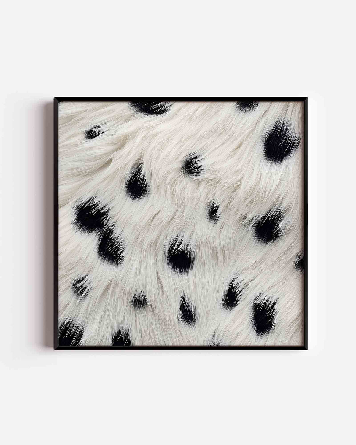 Zwart witte vacht – jungle vierkante poster als wanddecoratie