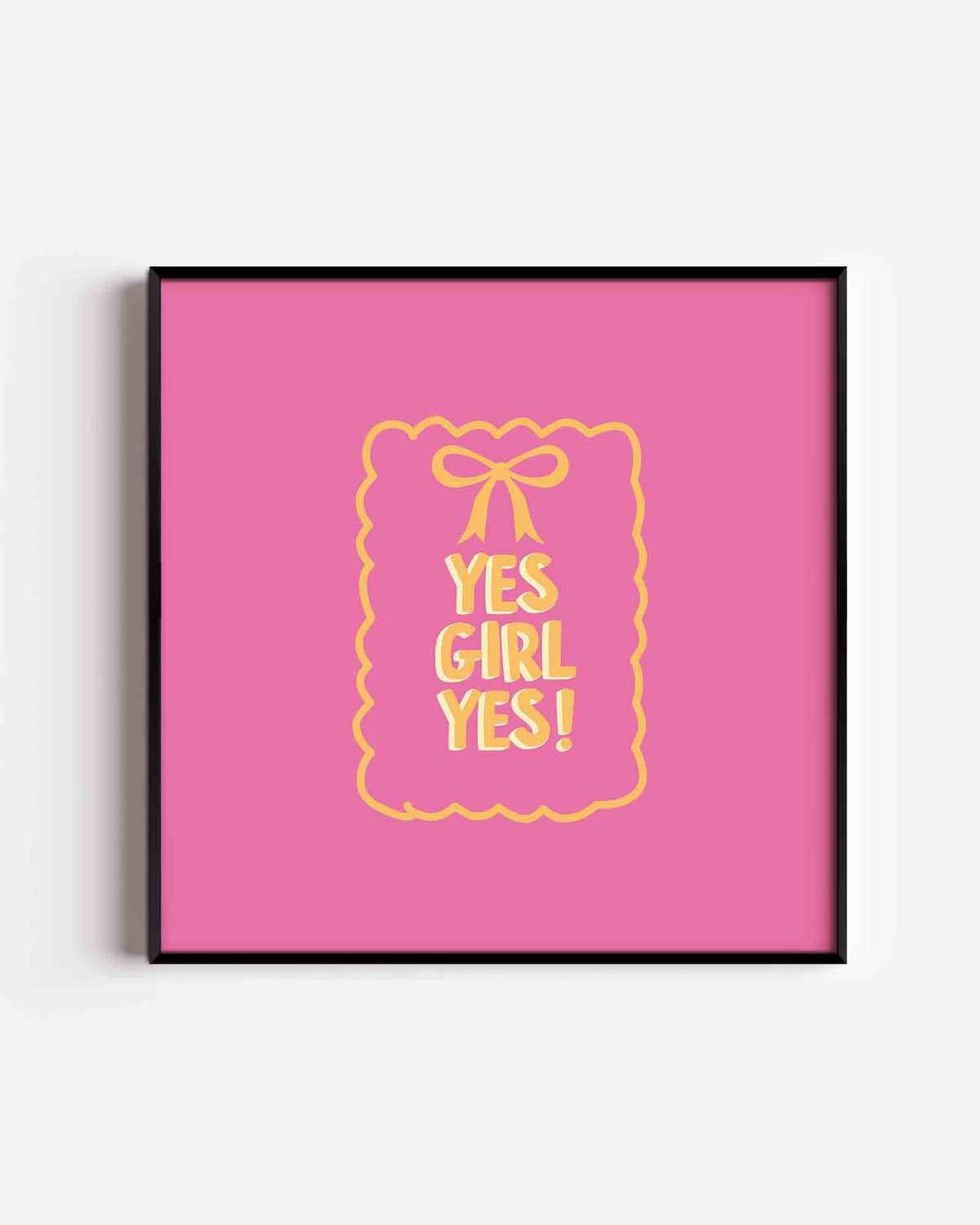 Yes girl yes – Pop Art vierkante poster als wanddecoratie