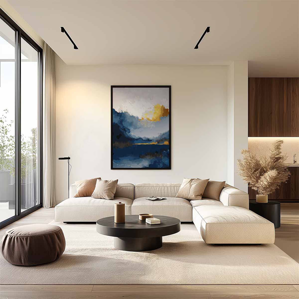 Avondgloren in Abstract – plexiglas wanddecoratie in portret formaat