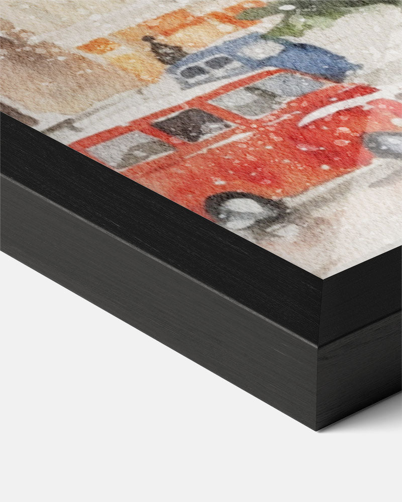 Kerstmis Winterwonderland – kerst poster als sfeervolle staande wanddecoratie