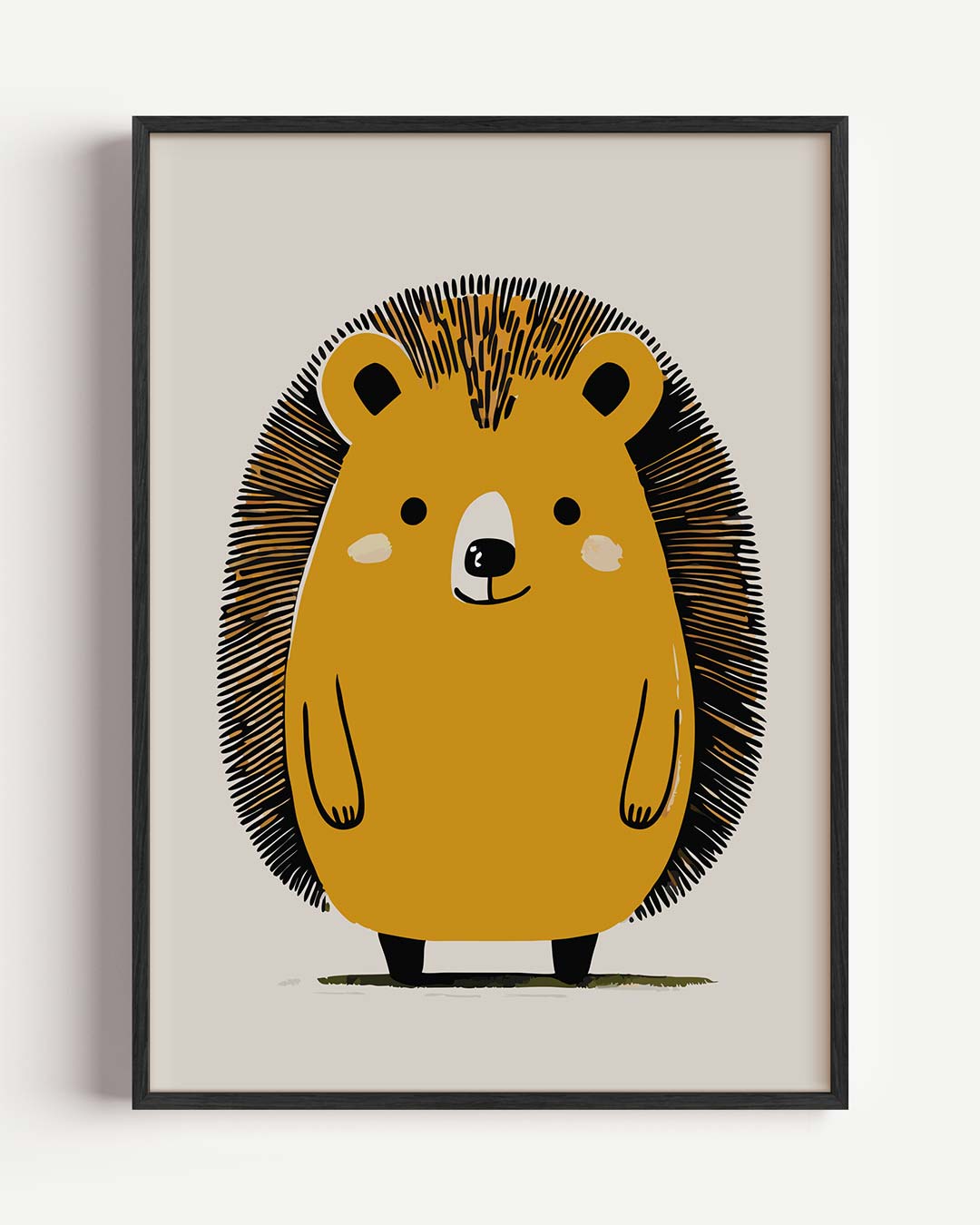 Schattige Egel Illustratie – kids portret poster als wanddecoratie