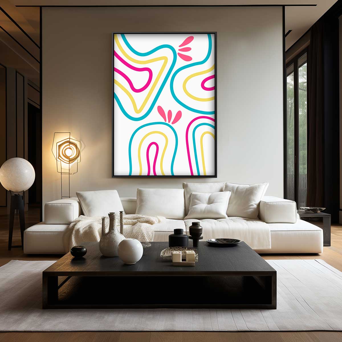 Vrolijke Vormen – modern portret kunstwerk van WallArtistic