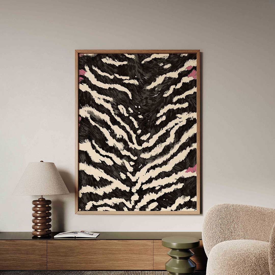 Gestreepte patroon – safari poster in staand formaat