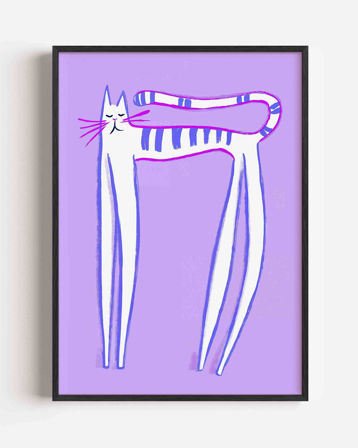 Lange kat – Pop Art en Streetart portret poster als wanddecoratie