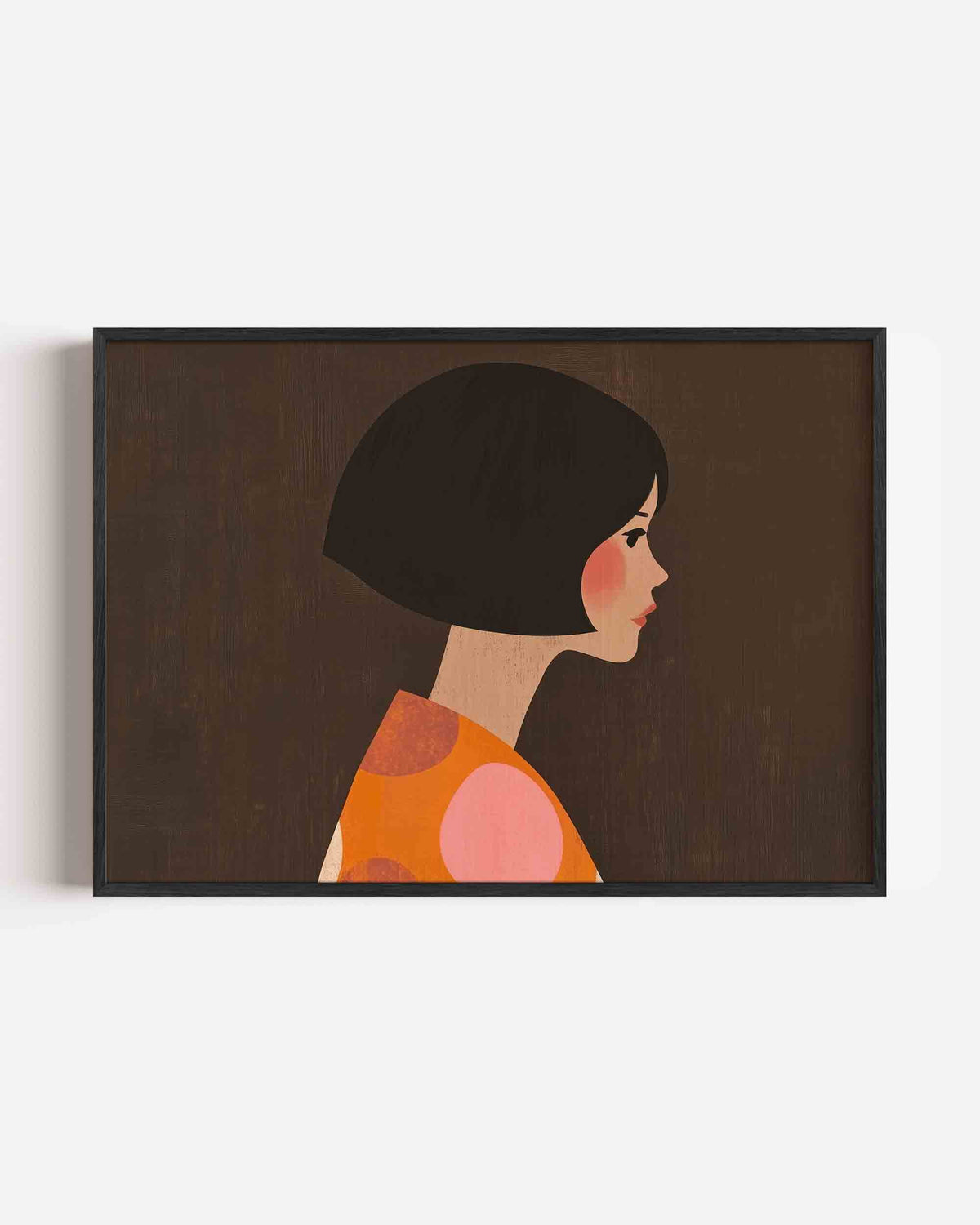 Profiel van vrouw – vrouwelijk portret als landscape poster