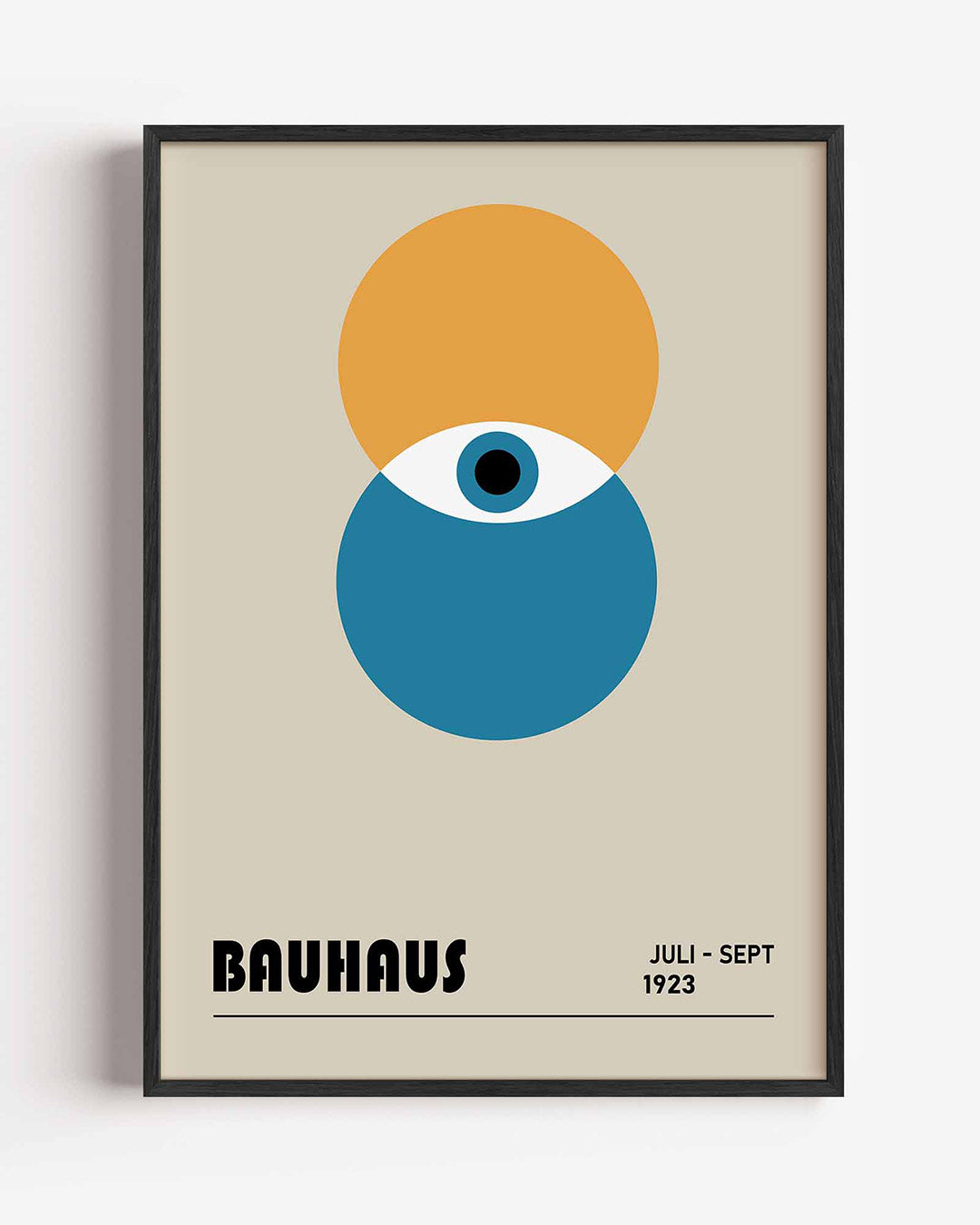 Cirkelvormen en lijnen – staande Bauhaus poster als wanddecoratie
