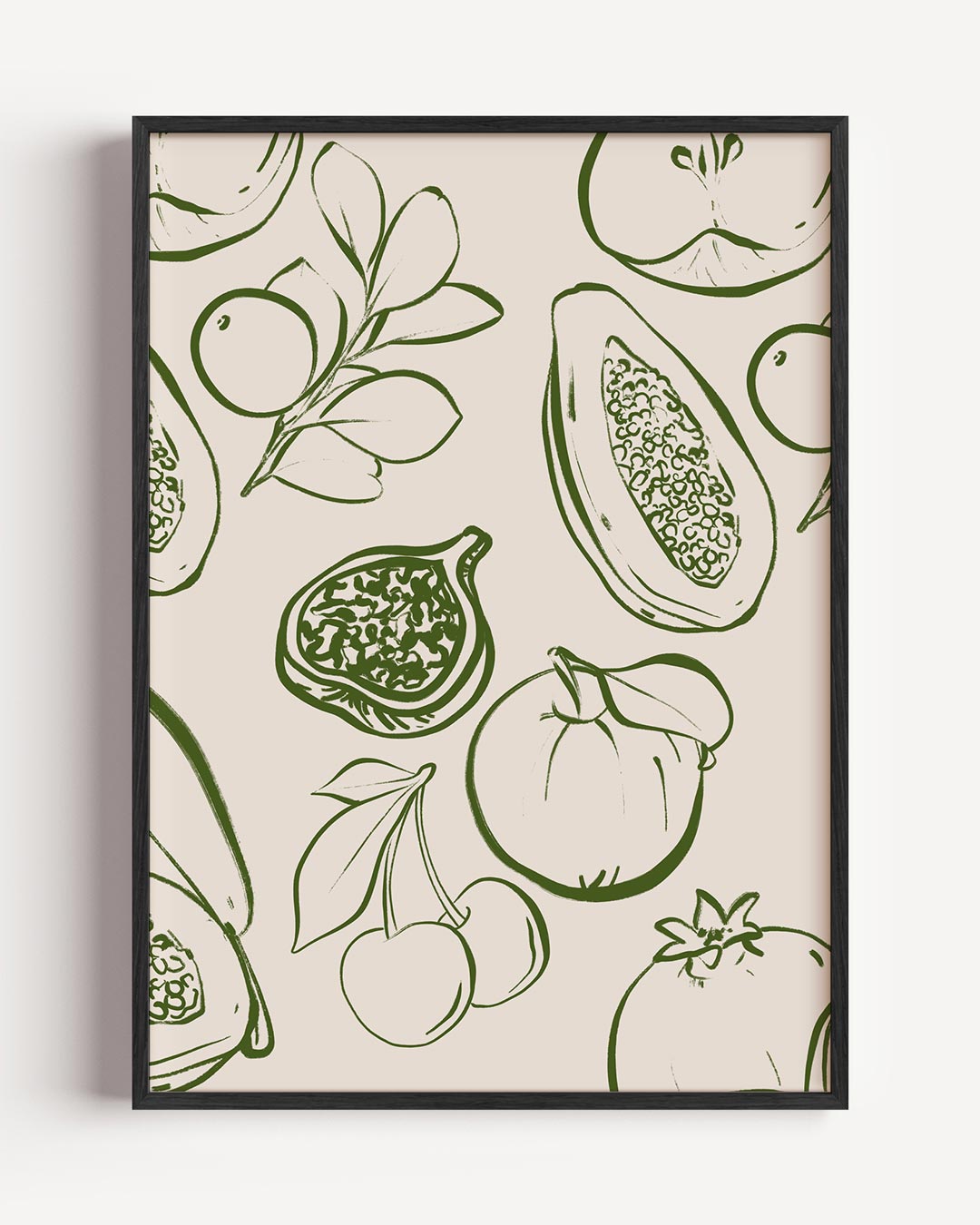 Botanische Fruitillustratie – keuken portret poster als wanddecoratie
