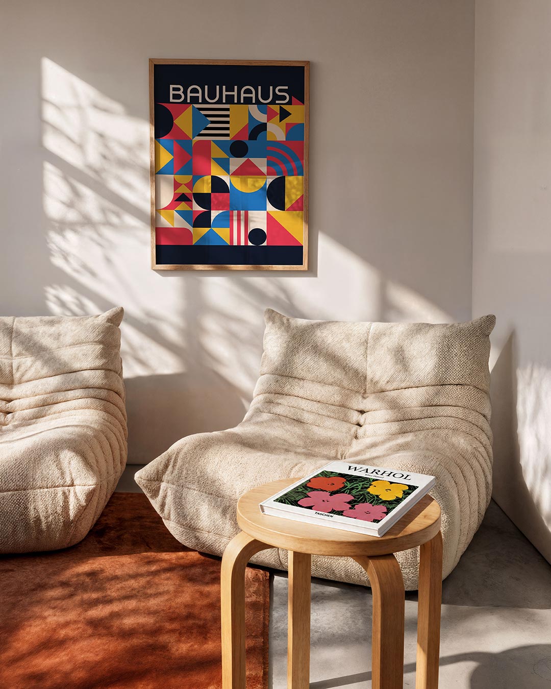 Vormen en vlakken – geometrische Bauhaus poster in staand formaat