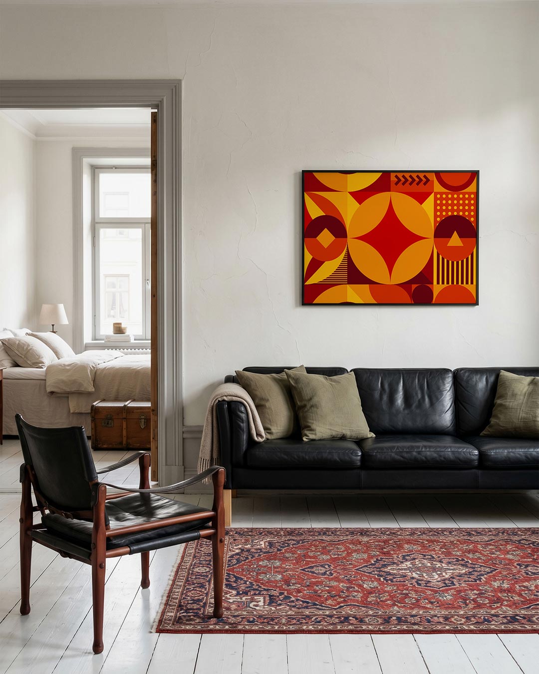 Vorm en balans – geometrische Bauhaus poster in liggend formaat