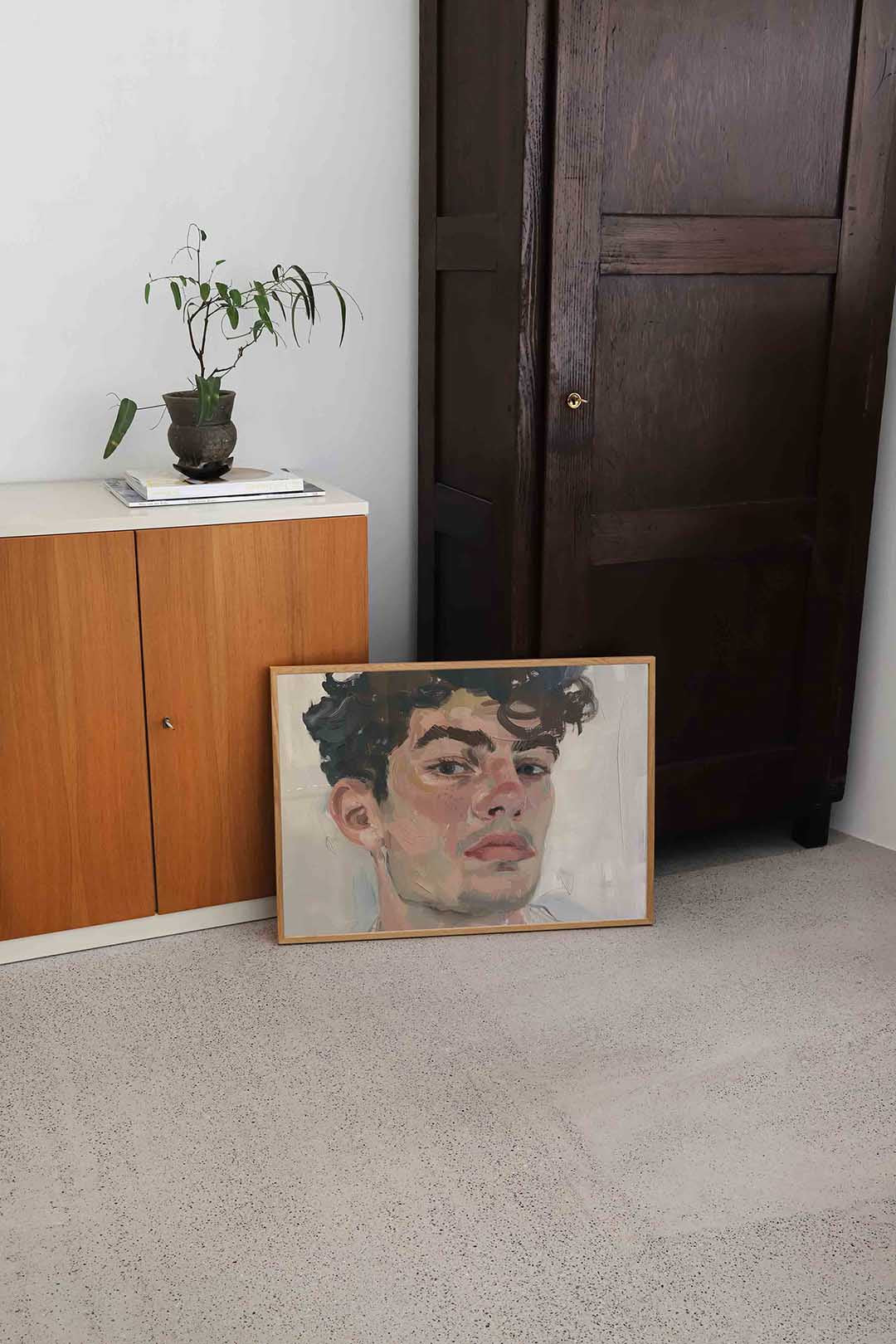 Portret van een persoon – hedendaagse illustratie als liggende poster